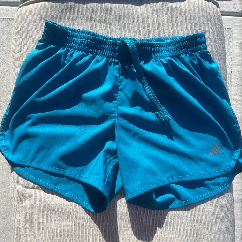 Adidas blue running shorts